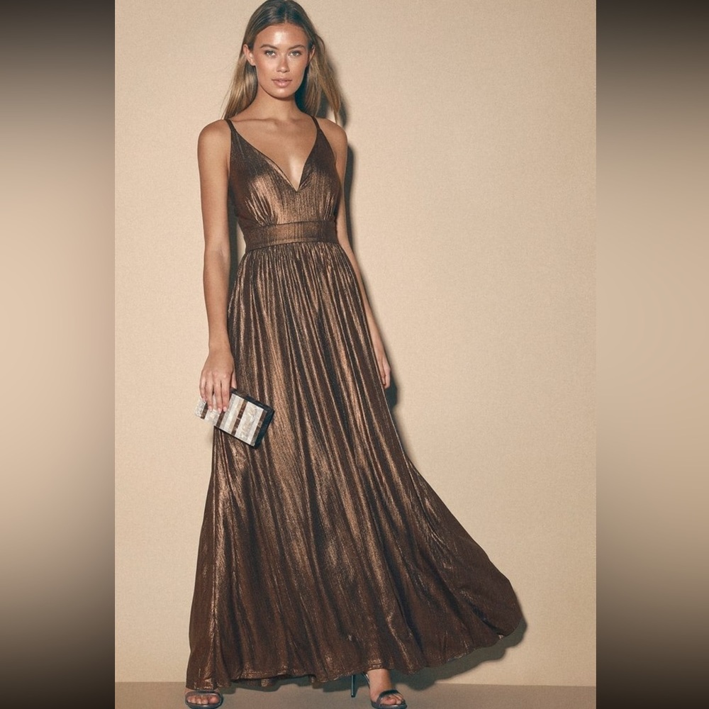 Bronze Lulu’s maxi dress NWT